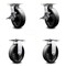 Service Caster 8 Inch Glass Filled Nylon Caster Set with Roller Bearing 2 Brakes and 2 Rigid SCC-35S820-GFNR-SLB-2-R-2 - alternate 1